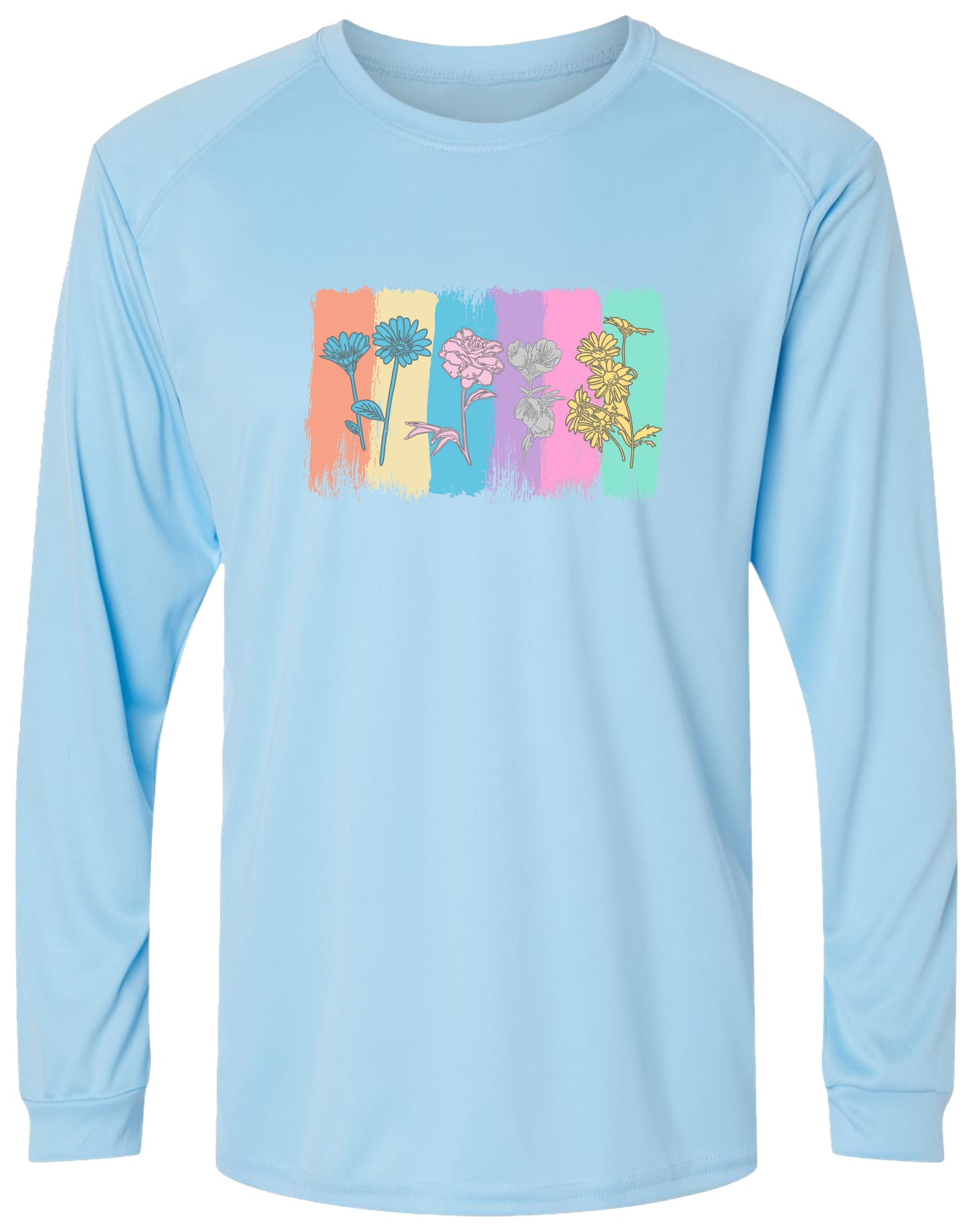 111 LW Background and Flowers Long Sleeve UPF 50+ Shirt Lake Shirt Beach Shirt Gardening Shirt Casual Shirt Outdoor Shirt