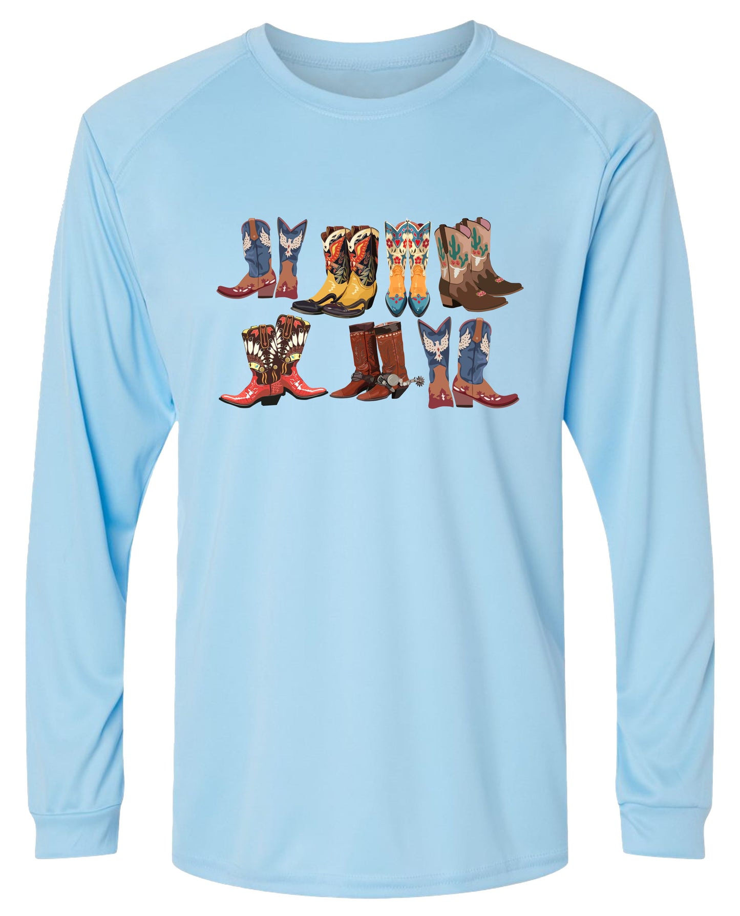 117 LW Cowboy Boots Long Sleeve UPF 50+ Shirt Gardening Shirt Outdoor Shirt Casual Shirt Lake Shirt Beach Shirt