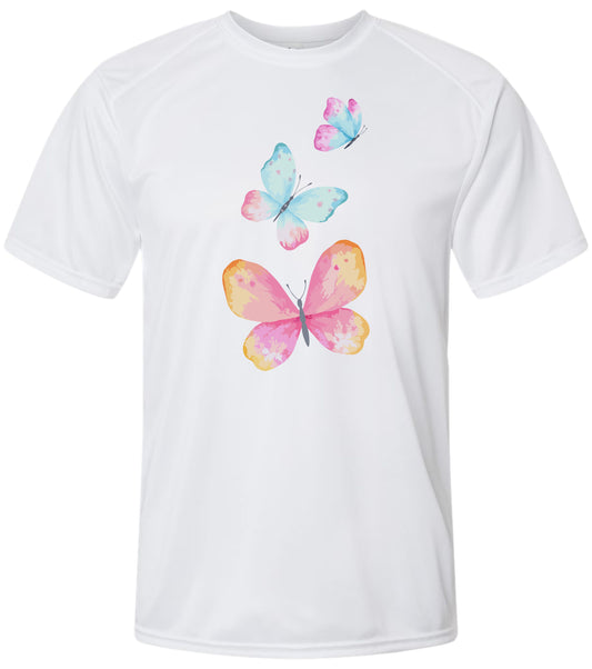 119 SW Three Butterfly Short Sleeve UPF 50+ Shirt Gardening Shirt Outdoor Shirt Lake Shirt Beach Shirt Casual Shirt