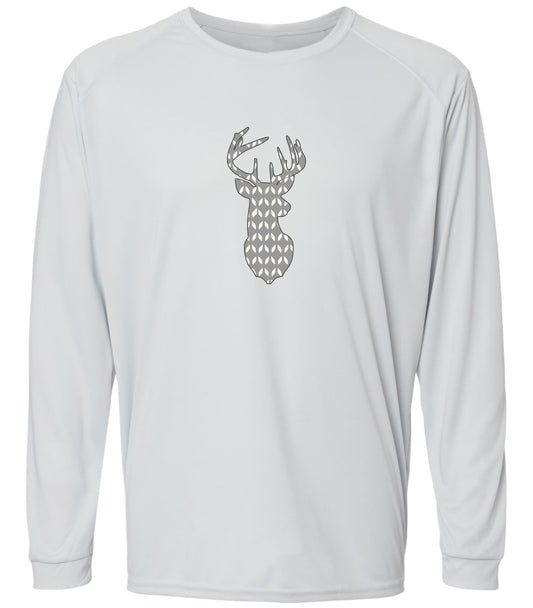 122 LM Pattern Filled Deer Long Sleeve UPF50+ Shirt