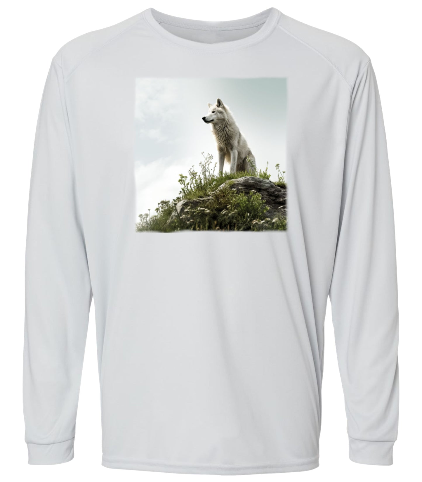 130 LM Wolf on Rock Long Sleeve UPF50+ Shirt