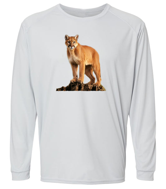 133 LM Cougar on Rock Long Sleeve UPF50+ Shirt