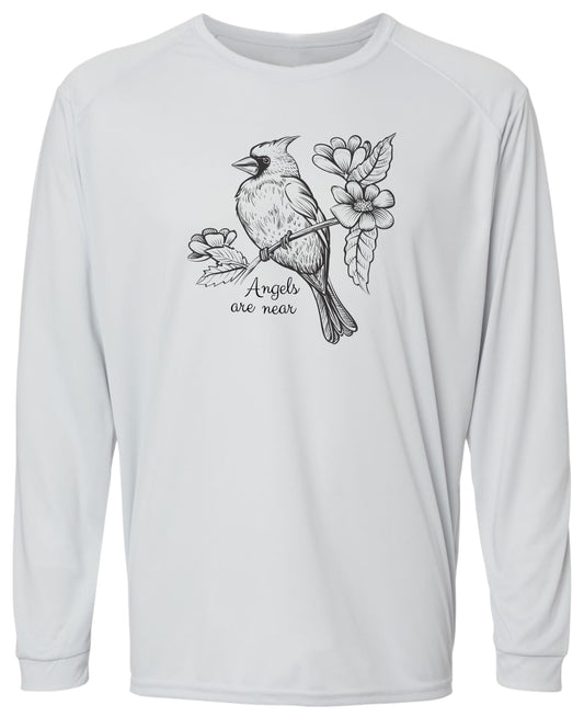 13 LW An Angel is Near Long Sleeve UPF 50+ Shirt Gardening Shirt Lake Shirt Beach Shirt Outdoor Shirt Casual Shirt