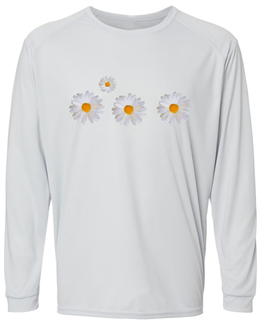 17 LW 4 Daisies Long Sleeve UPF 50+ Shirt Lake Shirt Gardening Shirt Beach Shirt Casual Shirt Outdoor Shirt