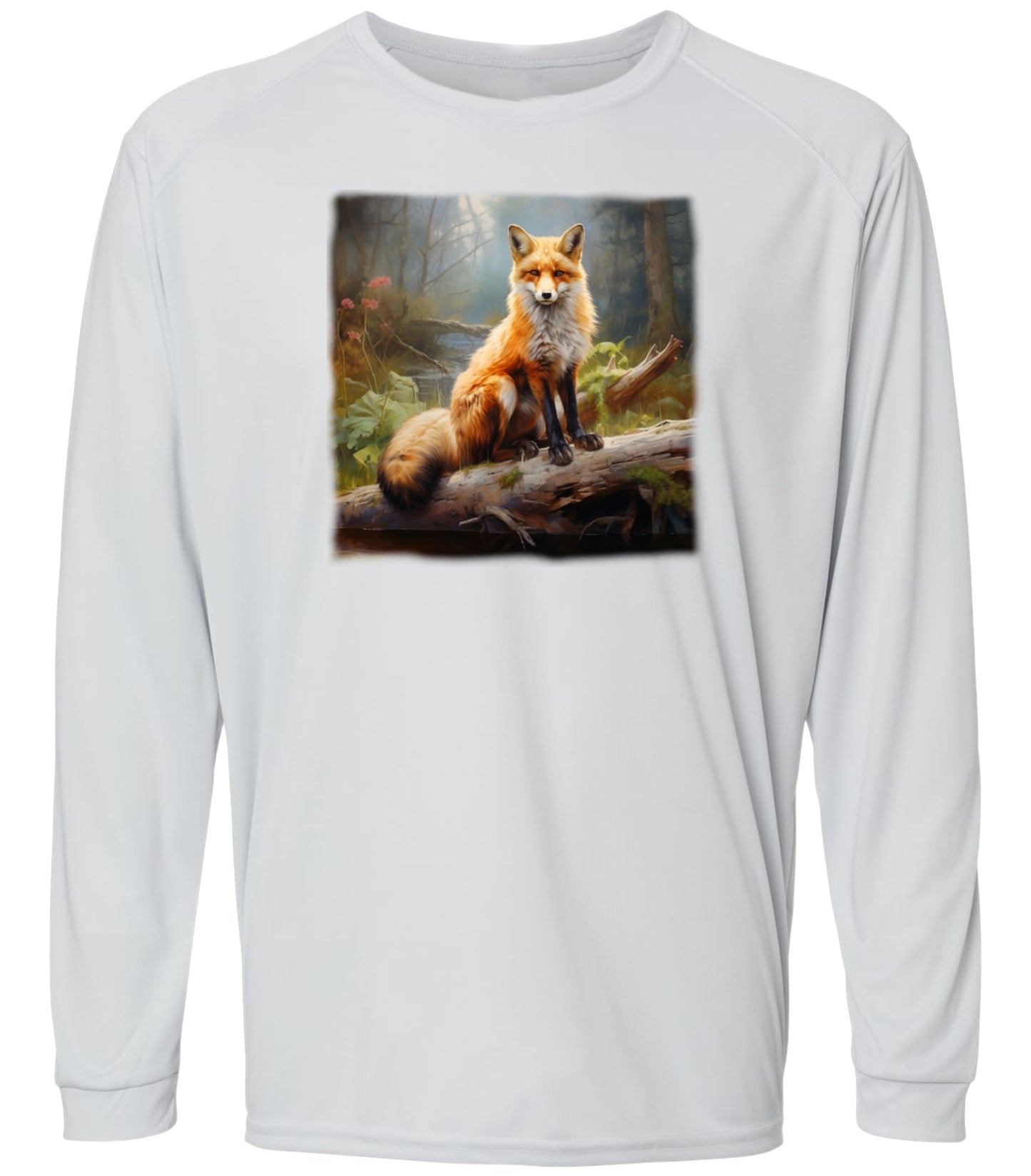 #21US Fox sitting in Forest Long Sleeve UPF50+ Shirt
