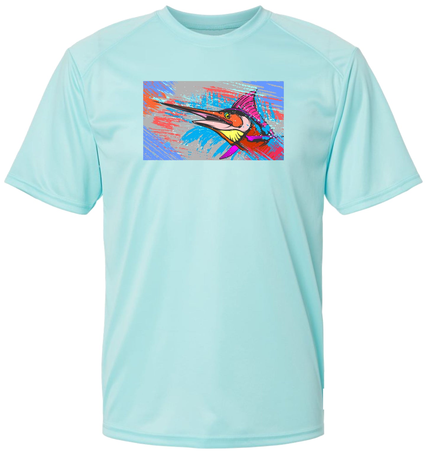 23 SM Swordfish Art Short Sleeve UPF 50+ Shirt Fishing Shirt Deep Sea Fishing Marlin Fishing Beach Shirt Lake Shirt Wildlife Shirt Nature Shirt