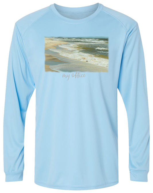 25 LW Ocean Wave 2 Long Sleeve UPF 50+ Shirt Ocean Shirt Lake Shirt Casual Shirt Beach Shirt