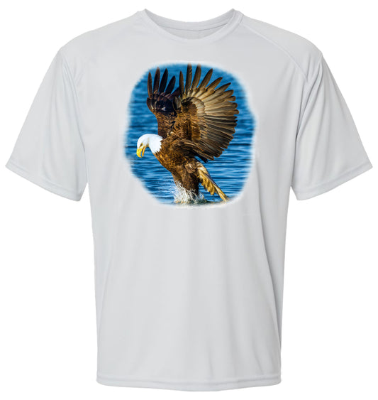 27 SM Eagle Fishing Short Sleeve UPF 50+ Shirt Fishing Shirt Wildlife Shirt Lake Shirt Nature Shirt Beach Shirt Outdoor Shirt