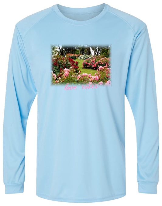 29 LW Roses Blue Shirt Long Sleeve UPF 50+ Shirt Casual Shirt Gardening Shirt Lake Shirt Beach Shirt Outdoor Shirt