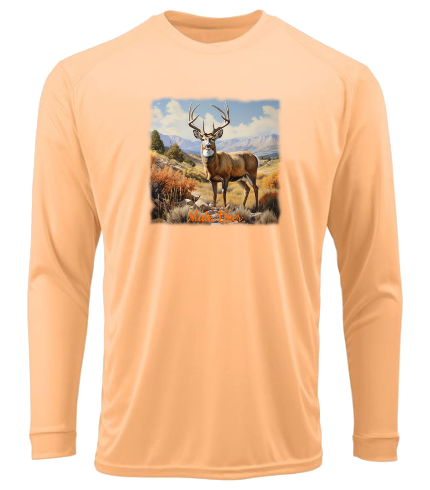 #33US Deer in Field Long Sleeve UPF50+ Shirt