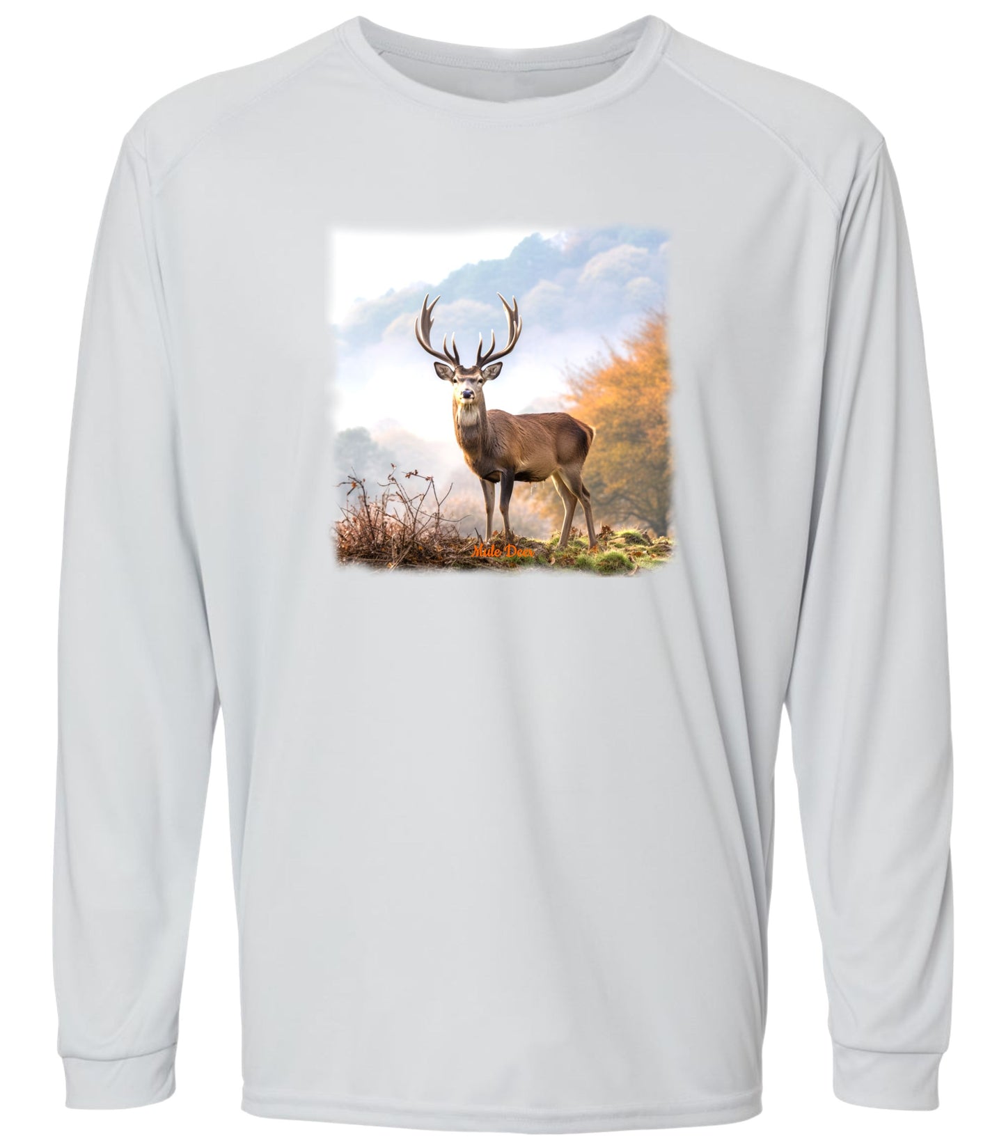 #35US Deer in Field Long Sleeve UPF50+ Shirt