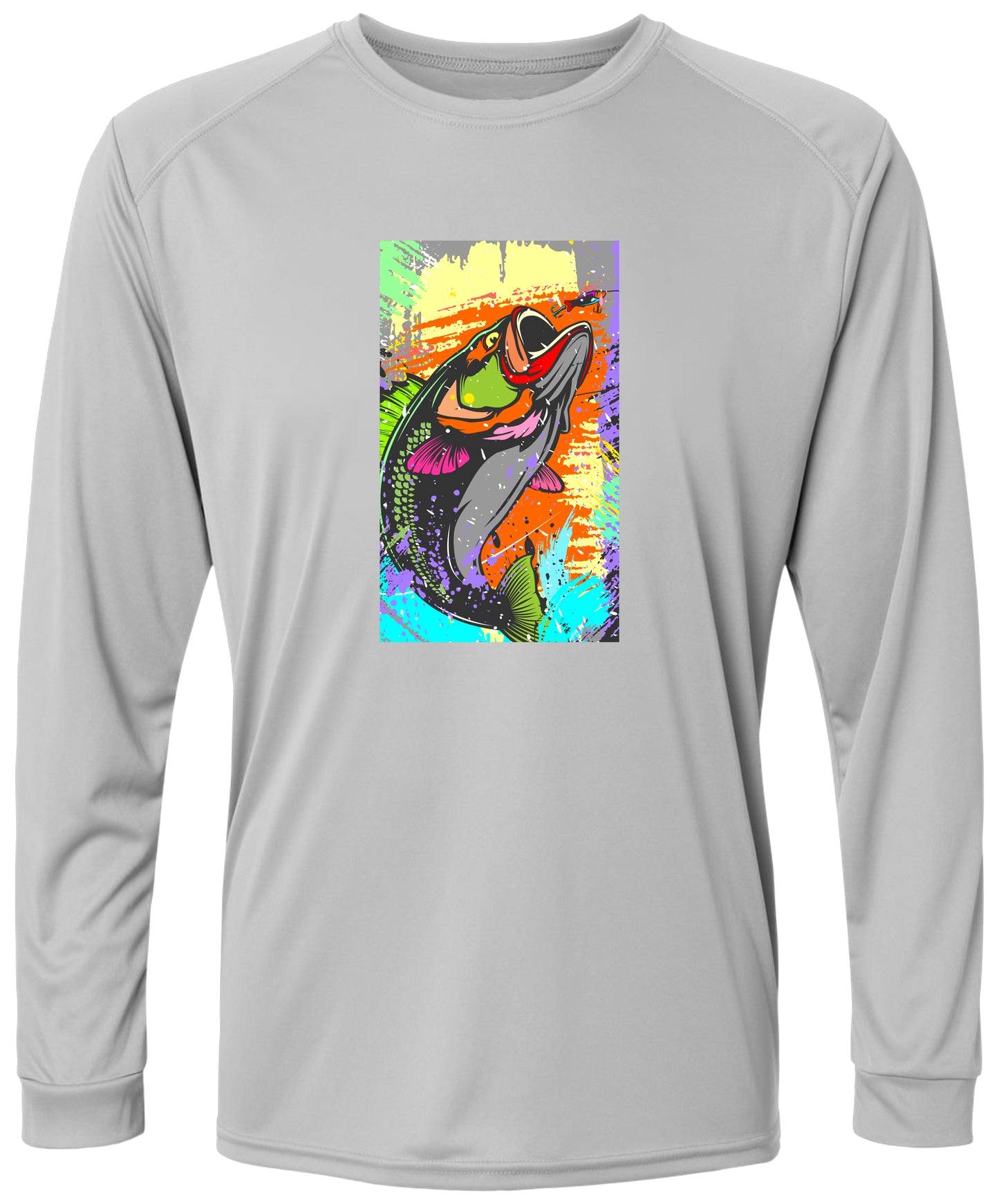 37 LM 3 Colorful Bass Long Sleeve UPF 50+ Shirt Bass Fishing Shirt Lake Shirt Beach Shirt