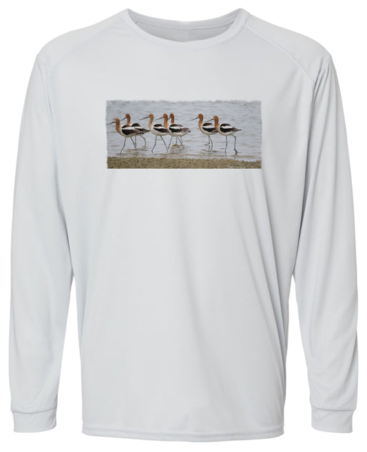 37 LW Sea Birds Long Sleeve UPF 50+ Shirt Beach Shirt Lake Shirt Outdoor Shirt Casual Shirt