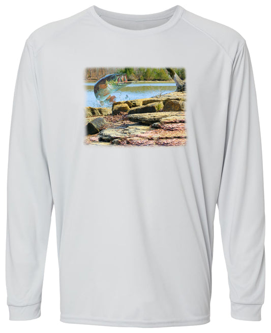 41 LM Big Bass Long Sleeve UPF 50+ Shirt Lake Shirt Fishing Shirt Bass Fishing Shirt