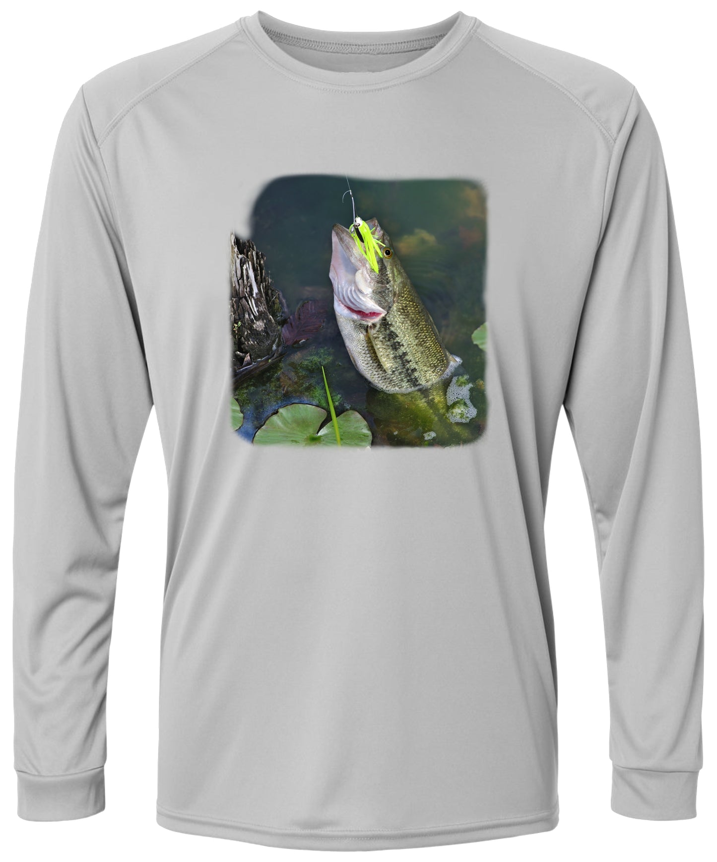 43 LM Bass Water Long Sleeve UPF 50+ Shirt Bass Fishing Shirt Fishing Shirt Lake Shirt