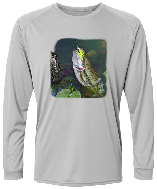 43 LM Bass Water Long Sleeve UPF 50+ Shirt Bass Fishing Shirt Fishing Shirt Lake Shirt