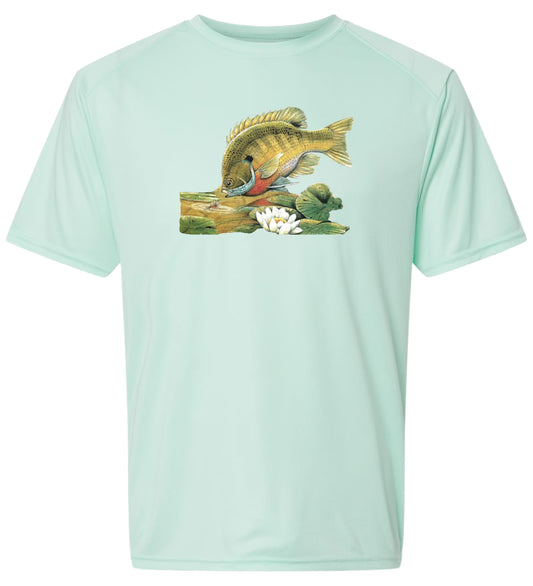 49 SM Brim and Water Lilies Short Sleeve UPF 50+ Shirt Fishing Shirt Lake Shirt Beach Shirt Wildlife Shirt