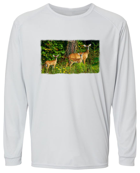 52 LW Three Deers Long Sleeve UPF 50+ Shirt Hunting Shirt Lake Shirt Beach Shirt Outdoor Shirt Gardening Shirt