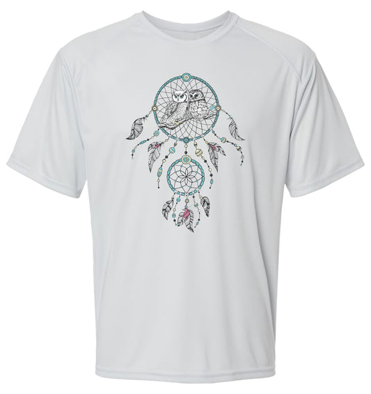 54 SW Dream Catcher Owl Short Sleeve UPF 50+ Shirt Outdoor Shirt Casual Shirt Beach Shirt Lake Shirt Nature Shirt