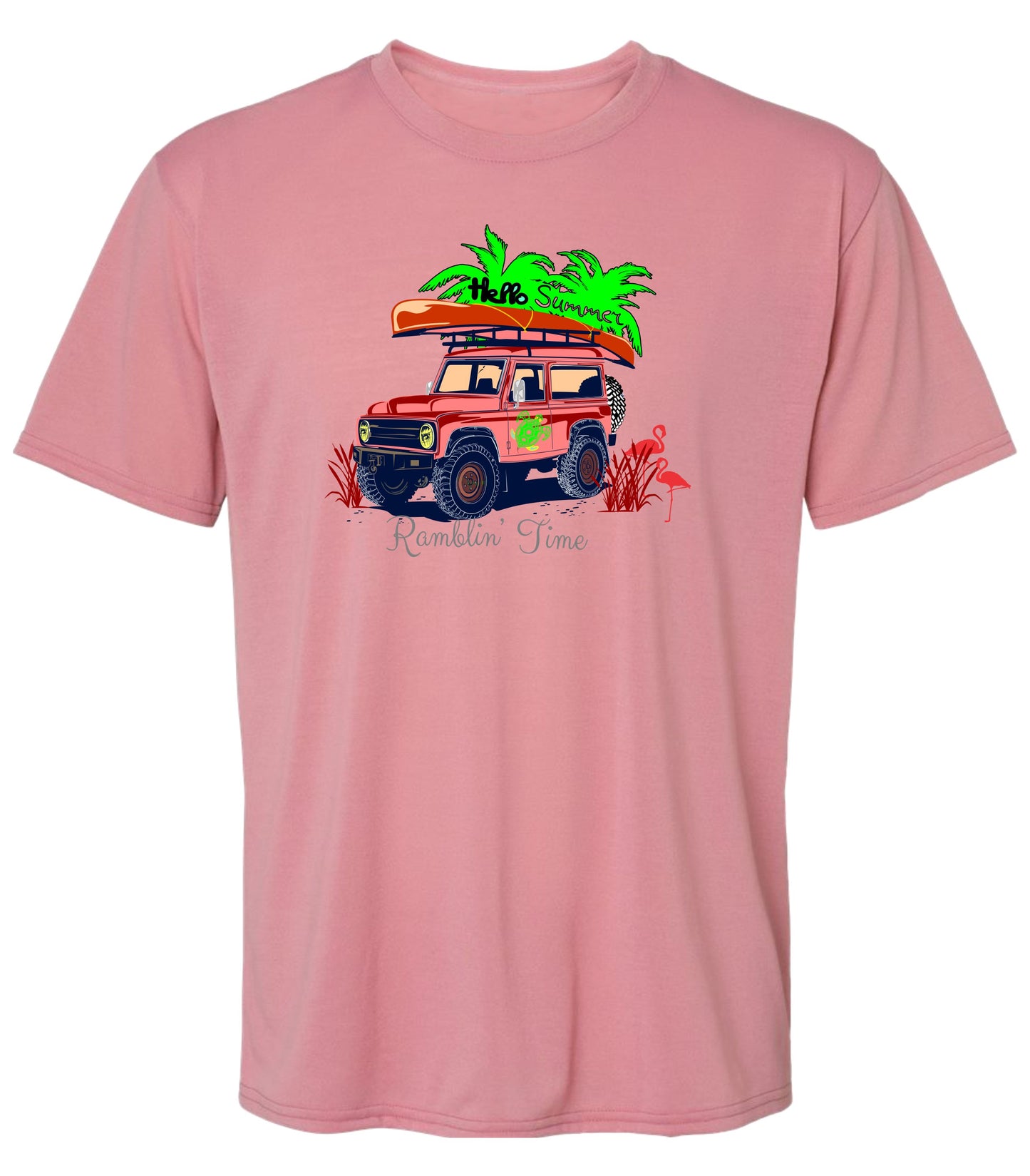 56SLCP Bronco and Canoe Short Sleeve Shirt Beach Shirt Outdoor Shirt Lake Shirt Casual Shirt