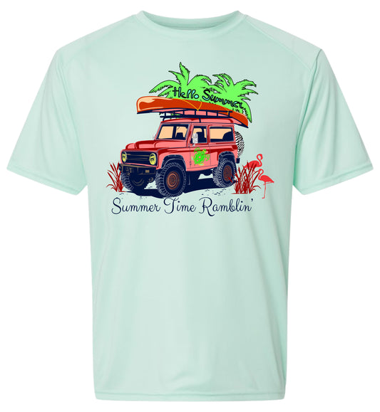 56 SW Jeep and Turtle Short Sleeve UPF 50+ Shirt Casual Shirt Beach Shirt Lake Shirt Adventure Shirt Off Road Shirt