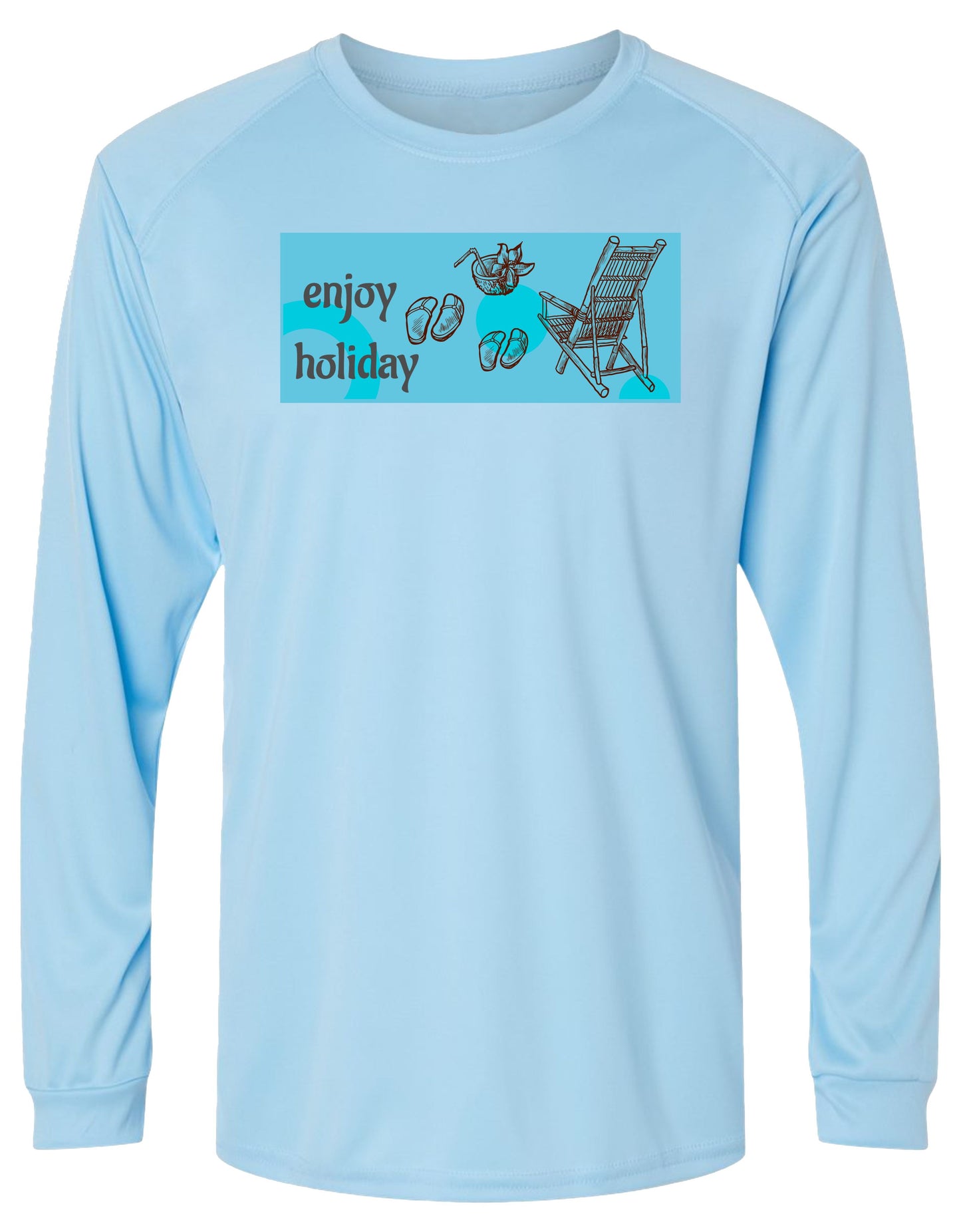 57 LW Enjoy Holidays Long Sleeve UPF 50+ Shirt Beach Shirt Lake Shirt Outdoor Shirt Casual Shirt Gardening Shirt