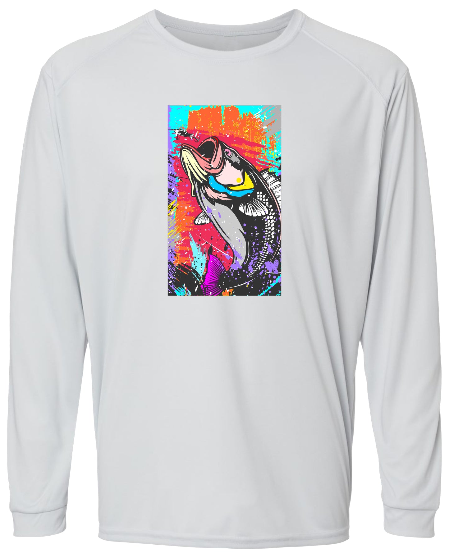 59 LM Colorful Bass Long Sleeve UPF 50+ Shirt Bass Fishing Shirt Lake Shirt Beach Shirt Wildlife Shirt