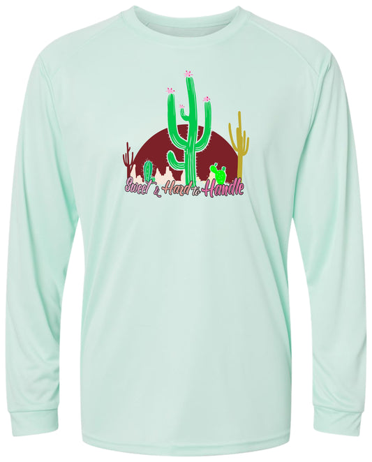 63 LW Cactus Sweet and Hard to Handle Long Sleeve UPF 50+ Shirt Gardening Shirt Lake Shirt Outdoor Shirt Casual Shirt Beach Shirt