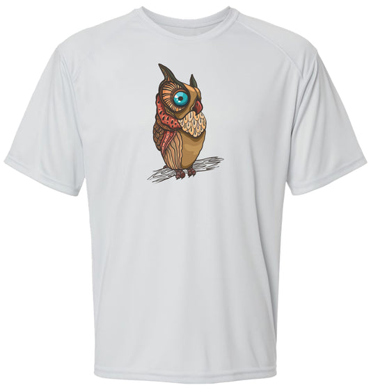 65 SW Owl Short Sleeve UPF 50+ Shirt Nature Shirt Wildlife Shirt Outdoor Shirt Garden Shirt Lake Shirt