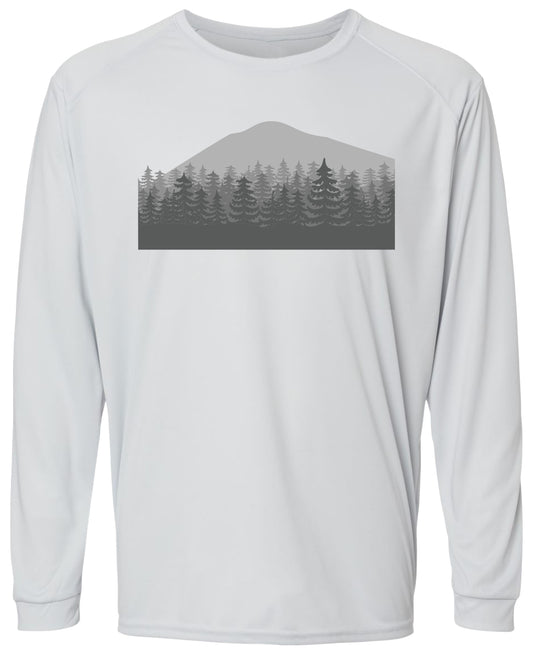 71 LM Tree and Mountain Long Sleeve UPF 50+ Shirt Lake Shirt Outdoor Shirt Adventure Shirt