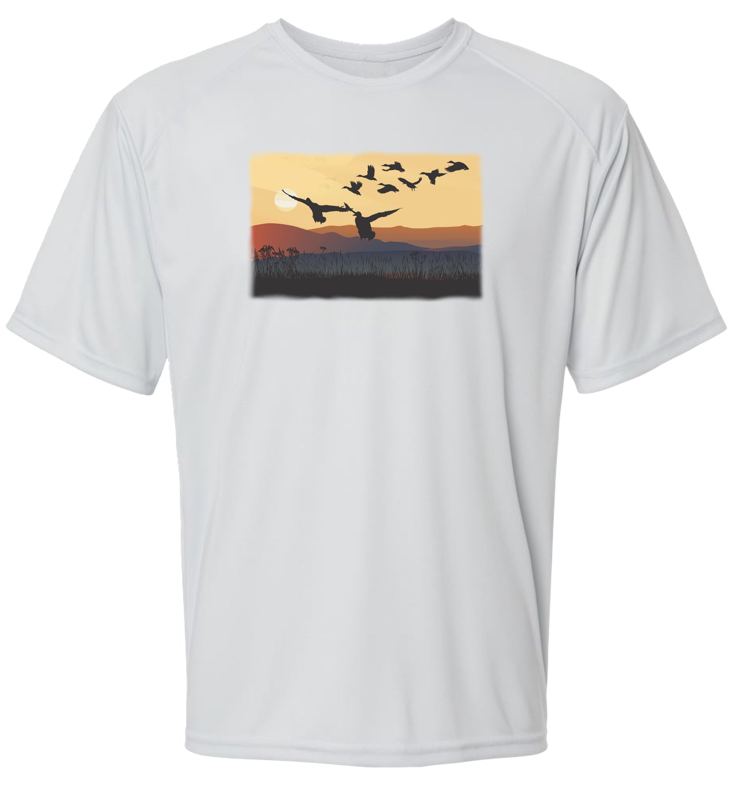 76 SM Sunset Ducks Short Sleeve UPF50+ Shirt Hunting Shirt Nature Shirt Outdoor Shirt Wildlife Shirt