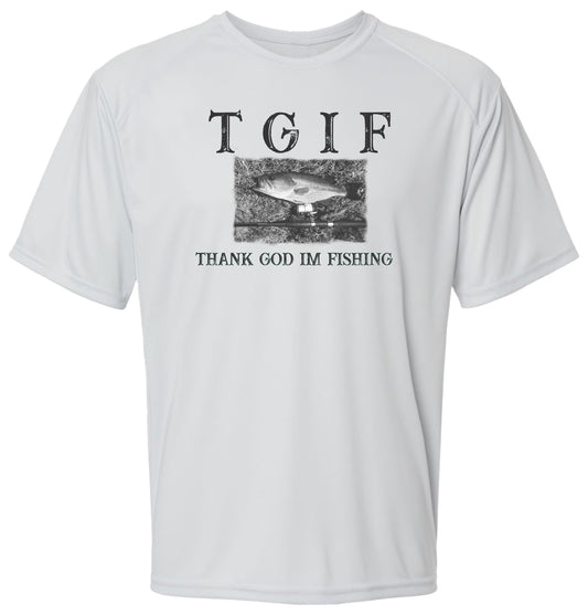 80 SM TGIF Thank God Its Friday Short Sleeve UPF 50+ Shirt Fishing Shirt Outdoor Shirt Lake Shirt Nature Shirt