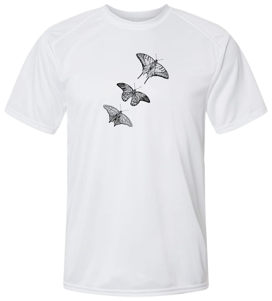 8 SW Three Butterfly Short Sleeve UPF 50+ Shirt Gardening Shirt Lake Shirt Outdoor Shirt Beach Shirt