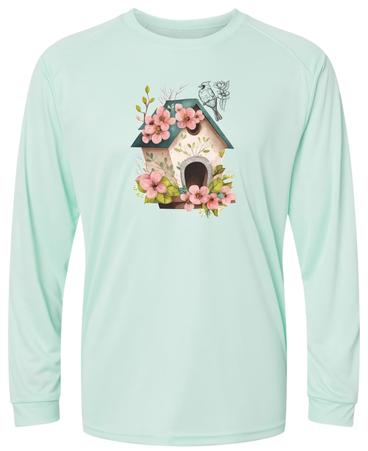 90 LW Bird House Long Sleeve UPF 50+ Shirt Lake Shirt Gardening Shirt Beach Shirt Outdoor Shirt Casual Shirt