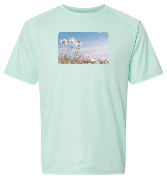 99 SW Field of Flowers Short Sleeve UPF 50+ Shirt Gardening Shirt Lake Shirt Beach Shirt Outdoor Shirt Casual Shirt